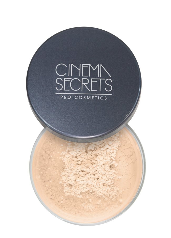 Cinema Secrets Ultralucent Setting Powder in Beige, loose powder jar